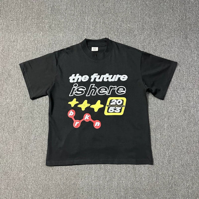Broken Planet The Future Is Here Graphic T-Shirt - Black Hover Image