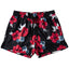 Killcrew Black and Red Floral Mesh Shorts
