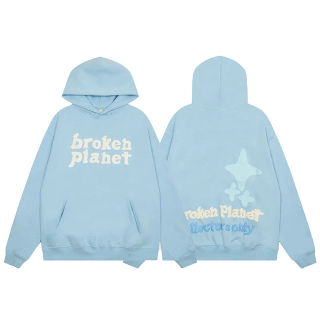 Broken Planet Collectors Only Light Blue Oversized Hoodie Hover Image