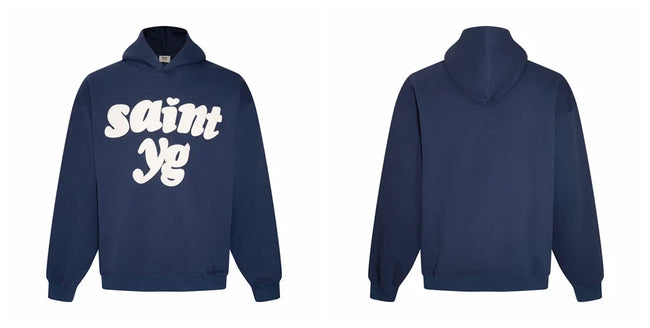 Broken Planet Saint YG Navy Oversized Bubble Logo Hoodie Hover Image