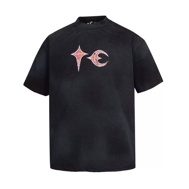 Thug Club Vintage Star Moon Logo Oversized T-Shirt, Unisex Hover Image