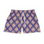 Purple, Orange, and White Diamond Geometric Athletic Shorts