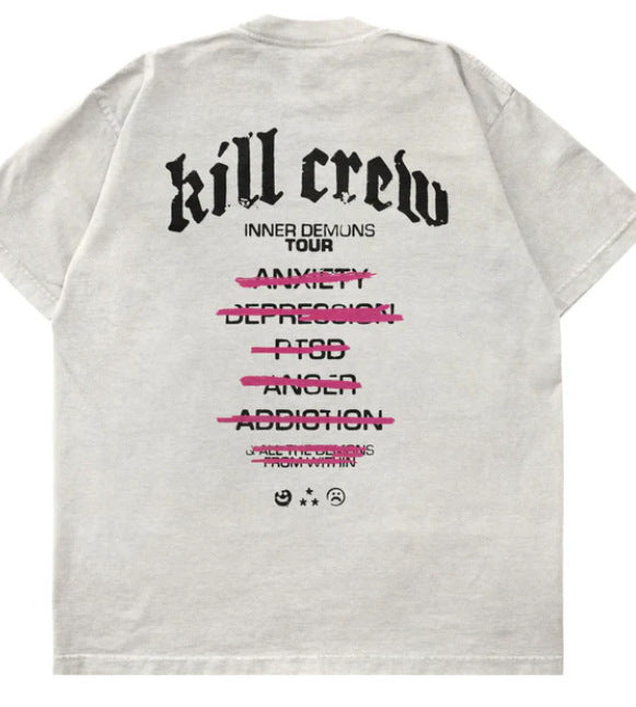 Killcrew Inner Demons Tour Graphic Light Grey T-Shirt