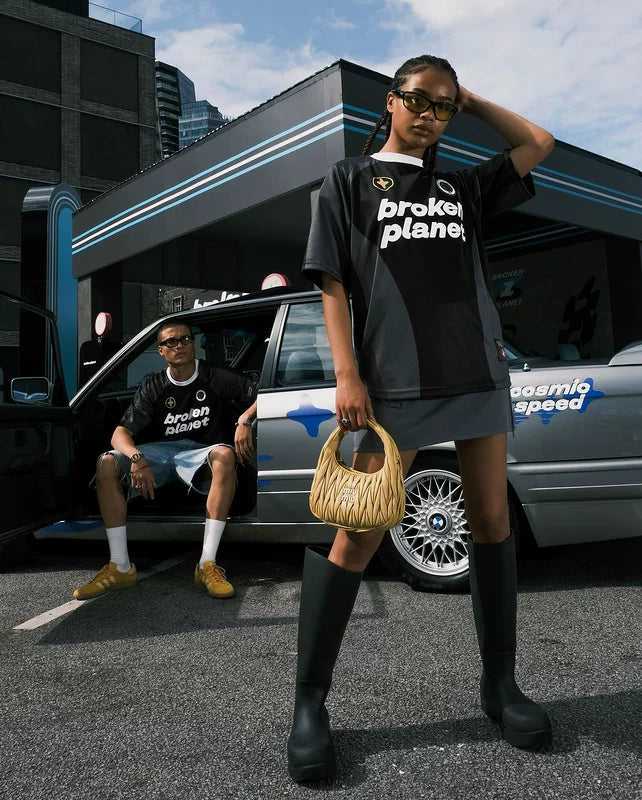 Broken Planet Soccer Jersey - Black Grey