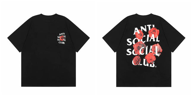 ASSC short sleeved American high street hip-hop fashion brand summer unisex loose cotton casual couple letter T-shirt (31) Hover Image