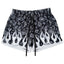 Killcrew Black and White Paisley Flame Athletic Shorts
