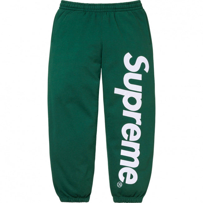 Supreme Vertical Logo Sweatpant - Dark Green / White Hover Image