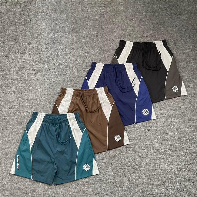 Broken Planet Retro Panel Shorts - 4 Colors Available Hover Image