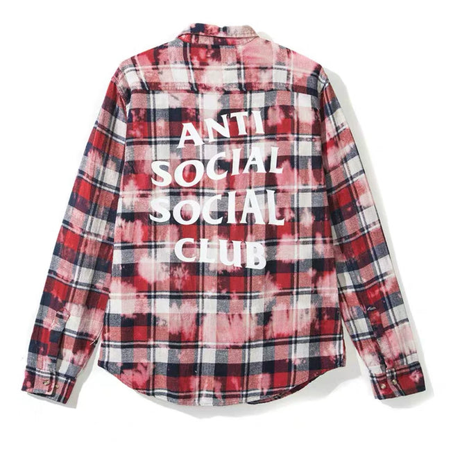 GX ASSC anti shirt tie dye social loose club plaid jacket design niche layering shirt trend (4) Hover Image