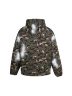 Thug Club Camo Spray Paint Star Moon Embroidery Oversized Hoodie, Unisex