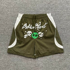 Broken Planet Alien Skull Graphic Color Block Nylon Shorts - 4 Colors Available