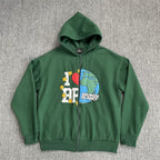 Broken Planet I Love BP Earth Graphic Zip‑Up Tracksuit Set (3 Colors)
