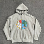 Broken Planet I Love BP Earth Graphic Zip‑Up Tracksuit Set (3 Colors)