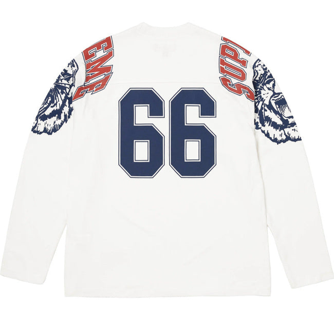 Supreme Tiger L/S Football Top – White Hover Image