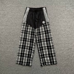 Broken Planet Plaid Patchwork Wide Leg Pants‑2 Colors