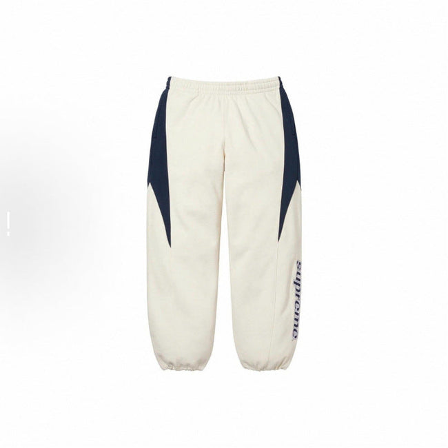Supreme Vertical Logo Sweatpant - Natural / Navy Hover Image