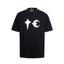 Thug Club Black White Star Moon Patch Logo Oversized T-Shirt, Unisex