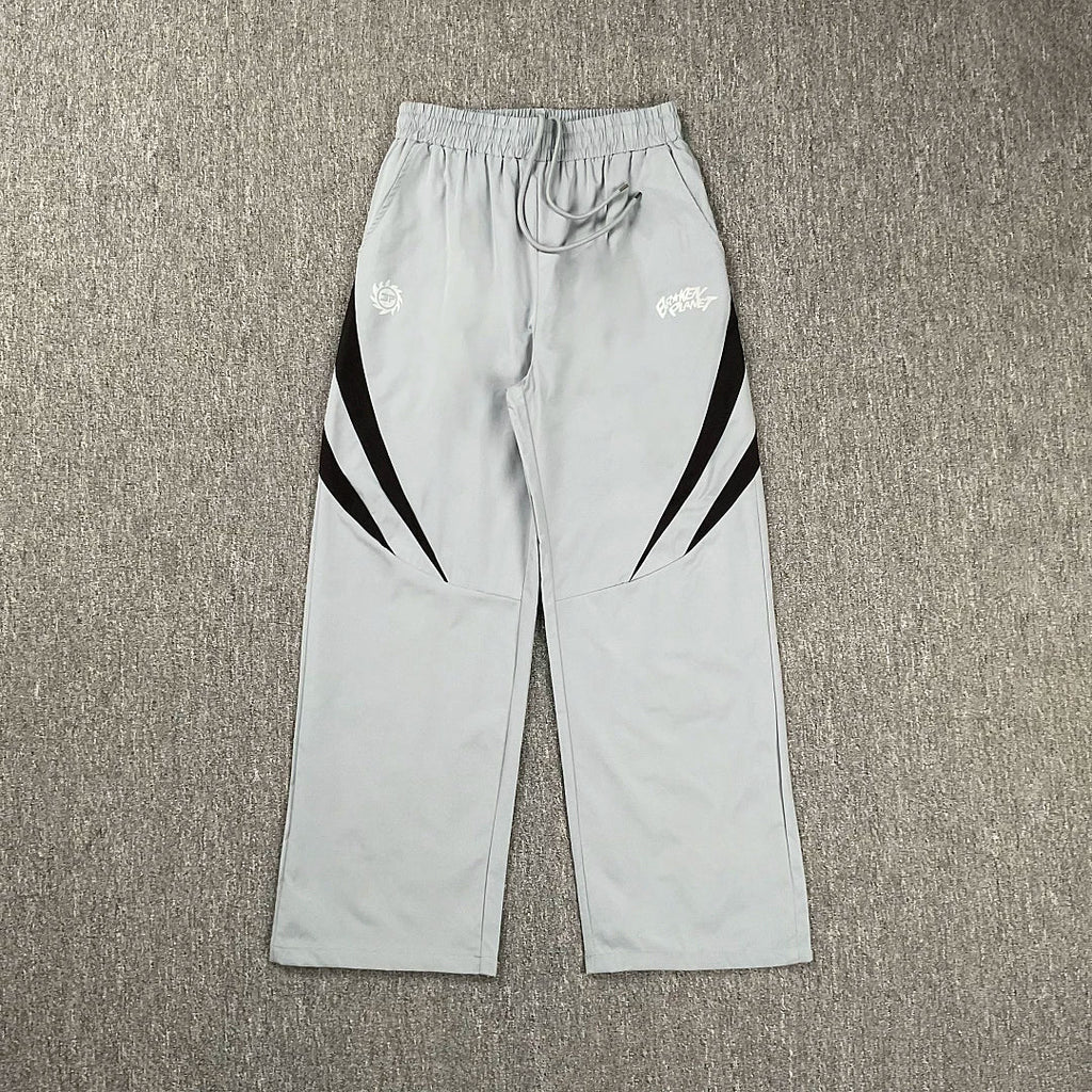 Broken Planet Angular Color‑Block Wide Leg Track Pants‑4 Colors