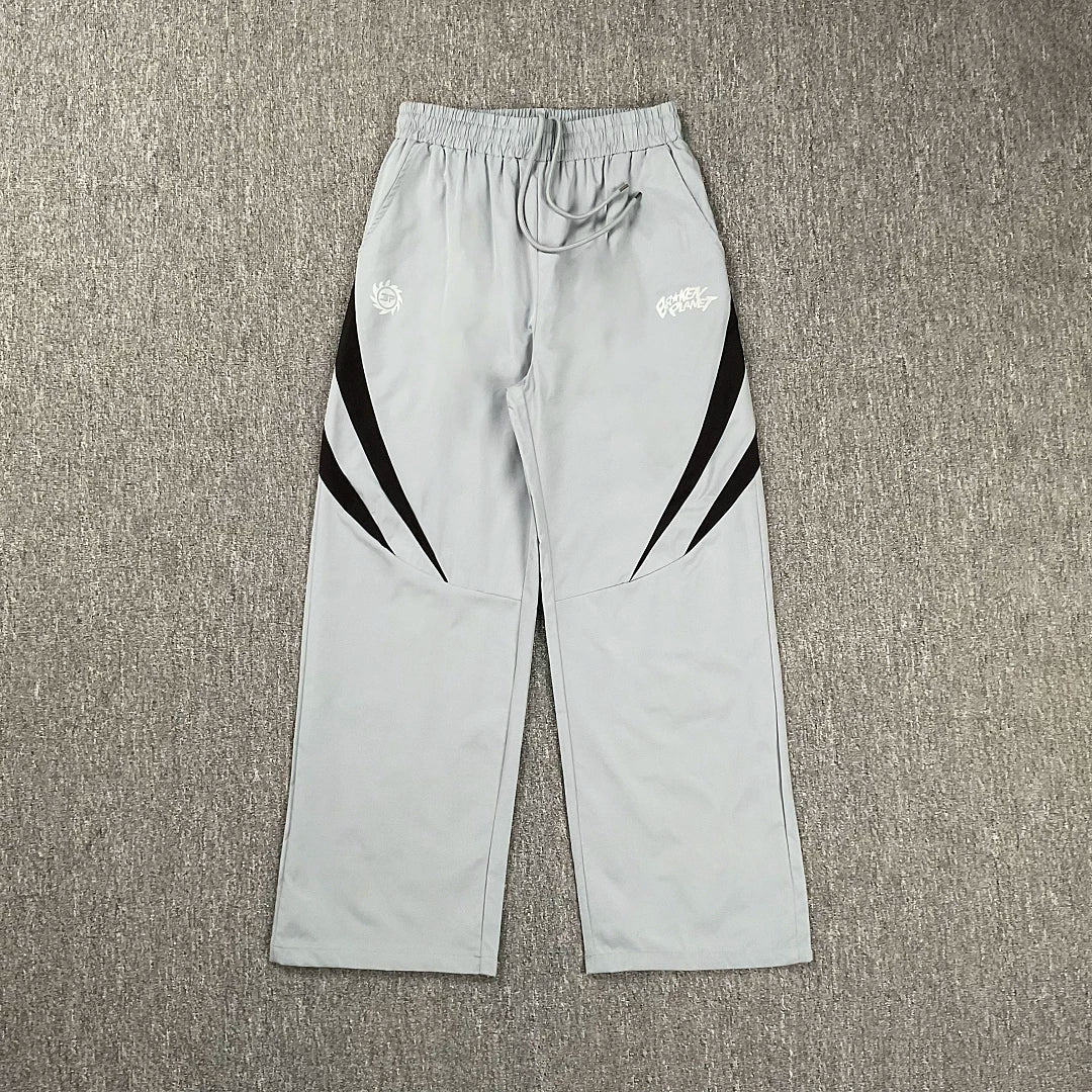 Broken Planet Angular Color‑Block Wide Leg Track Pants‑4 Colors