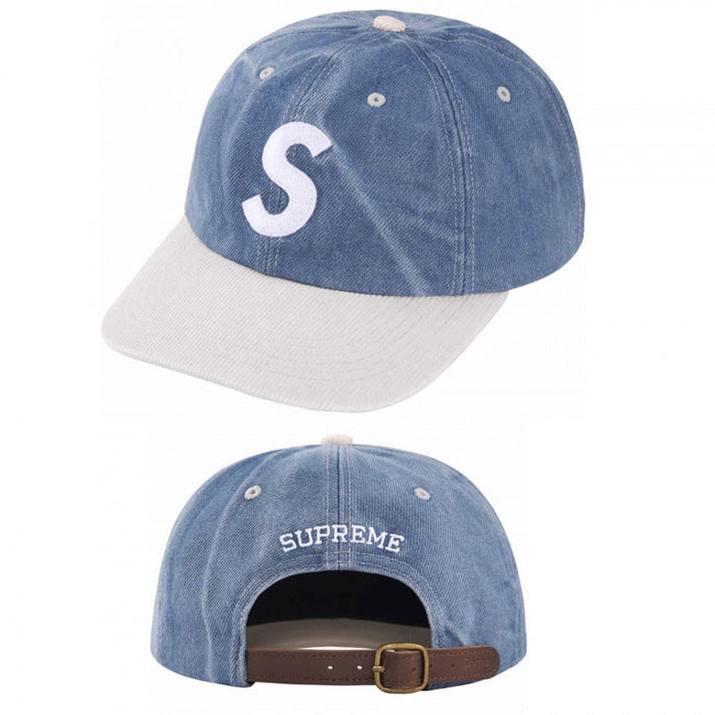Supreme Blue and Grey S Logo 6-Panel Dad Hat Hover Image