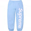 Supreme Vertical Logo Sweatpants – Light Blue / White