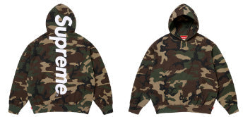 Supreme Camo Logo Hooded Sweatshirt - Woodland Camo Hover Image