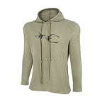 Thug Club TC Logo Waffle Knit Slim Fit Hoodie, Y2K Gothic Long Sleeve Hooded Top