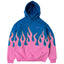 Killcrew Flame Graphic Blue and Pink Hoodie