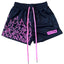 Killcrew Flame Graphic Black and Pink Mesh Shorts