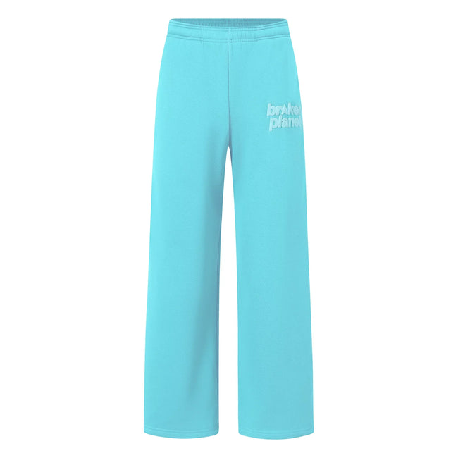 Broken Planet Logo Sky Blue Wide Leg Sweatpants Hover Image