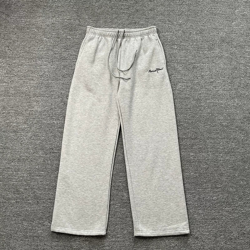 Broken Planet Minimal Script Wide Leg Sweatpants - 2 Colors Available