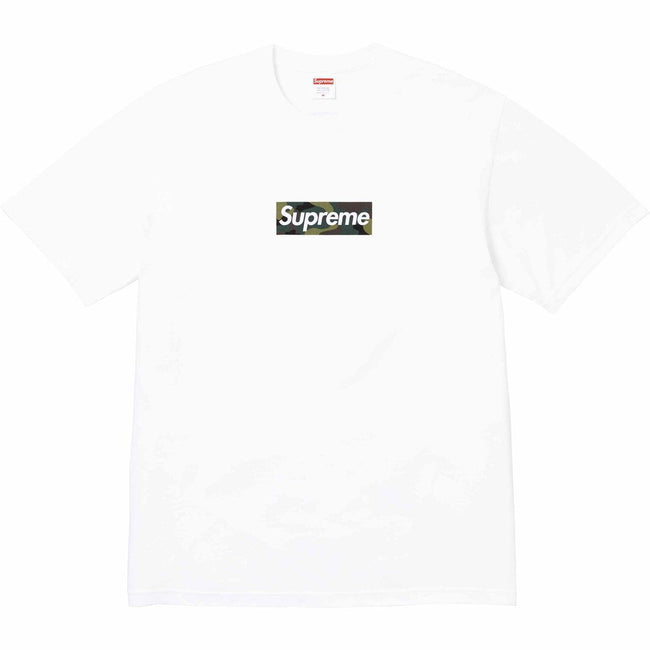 Supreme White Camo Box Logo Cotton Tee Hover Image