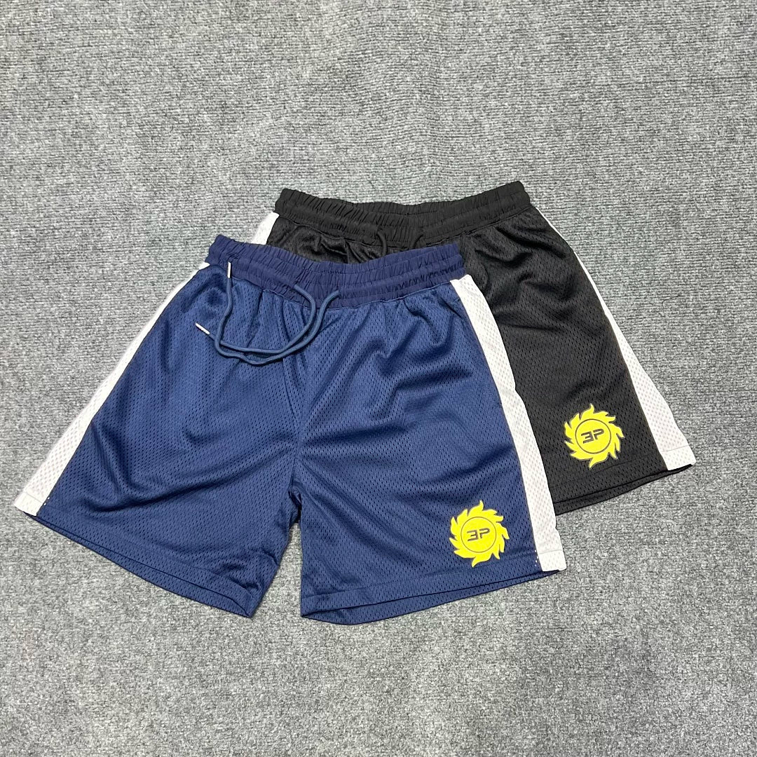 Broken Planet Sun Logo Side Stripe Mesh Shorts‑2 Colors