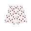 White and Red Heart Print Athletic Shorts