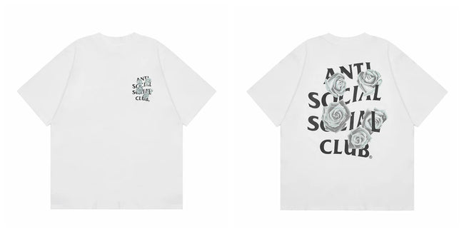 ASSC short sleeved American high street hip-hop fashion brand summer unisex loose cotton casual couple letter T-shirt (34) Hover Image