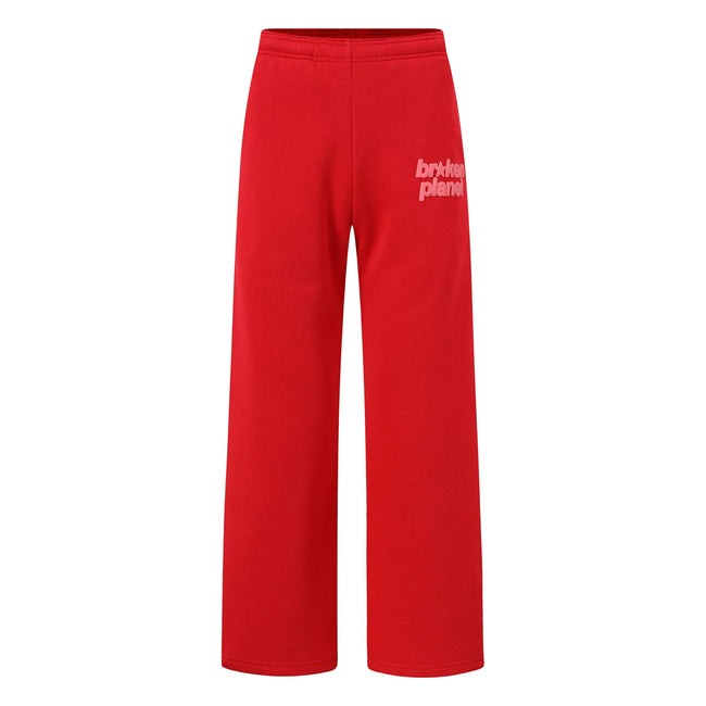 Broken Planet Logo Red Wide Leg Sweatpants Hover Image