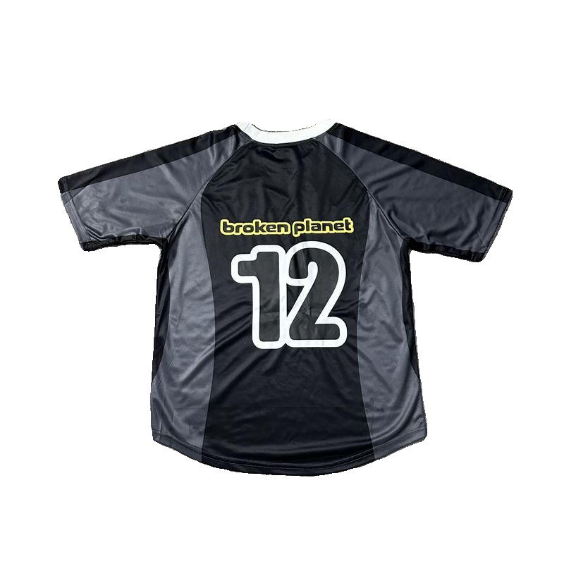 Broken Planet Soccer Jersey - Black Grey