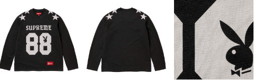 Supreme Star Shoulder Long Sleeve T-Shirt - Black Hover Image