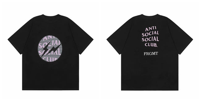 ASSC short sleeved American high street hip-hop fashion brand summer unisex loose cotton casual couple letter T-shirt (19) Hover Image