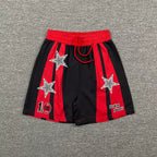 Broken Planet Star Graphic Vertical Stripe Basketball Shorts (4 Colors)