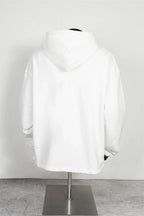 Thug Club White Metal Star Moon Logo Oversized Hoodie, Unisex