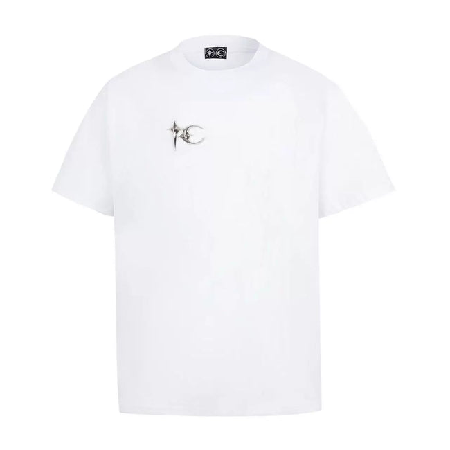 Thug Club White Star Moon Logo Oversized T-Shirt, Unisex Hover Image
