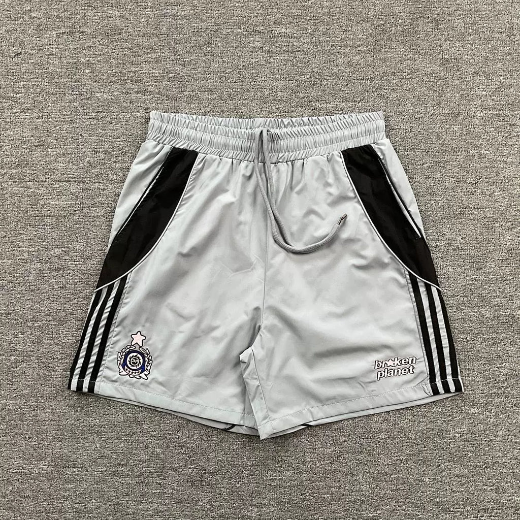 Broken Planet 3‑Stripe Retro Track Shorts (4 Colors)