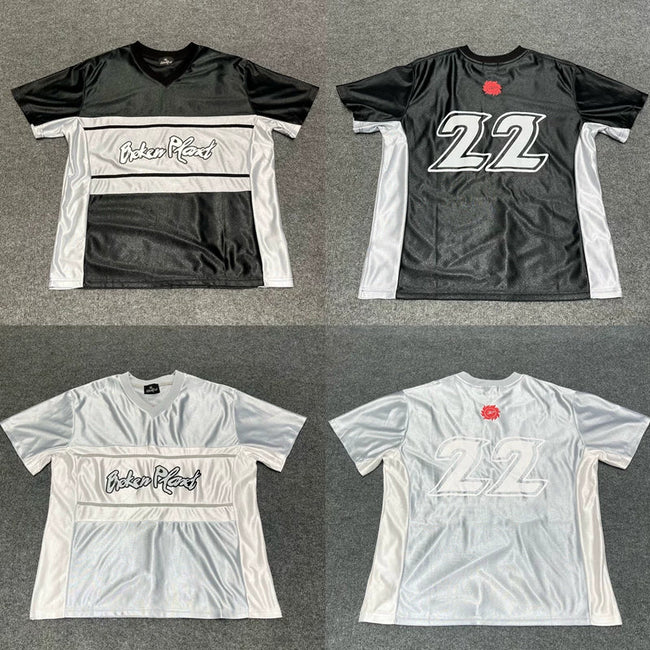 Broken Planet #22 V-Neck Color Block Jersey - 2 Colors Available Hover Image