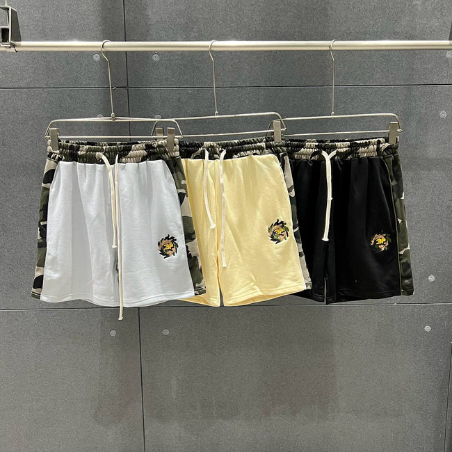 Broken Planet Camo Trim Embroidered Sweat Shorts‑3 Colors Hover Image
