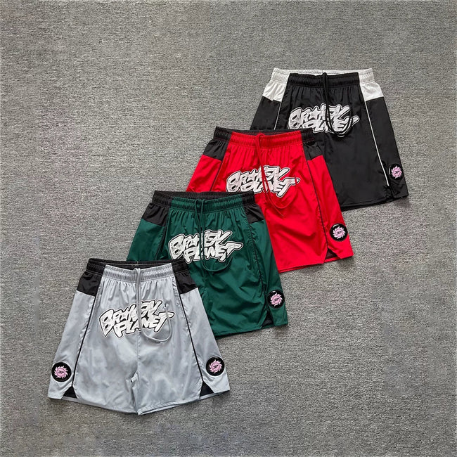Broken Planet Graffiti Basketball Mesh Shorts‑4 Colors Hover Image
