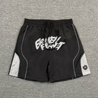 Broken Planet Curved Seam Graffiti Basketball Shorts‑4 Colors