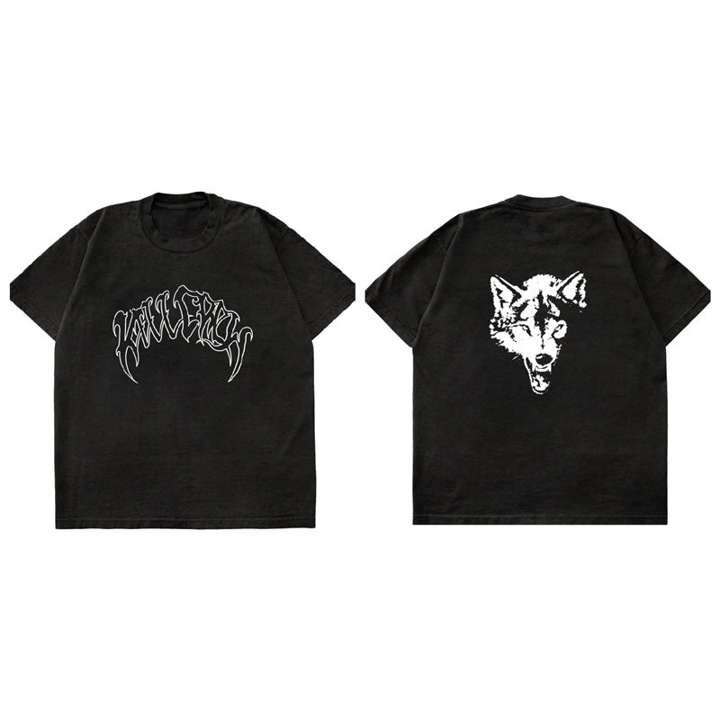 Killcrew Wolf Graphic Oversized Black T-Shirt