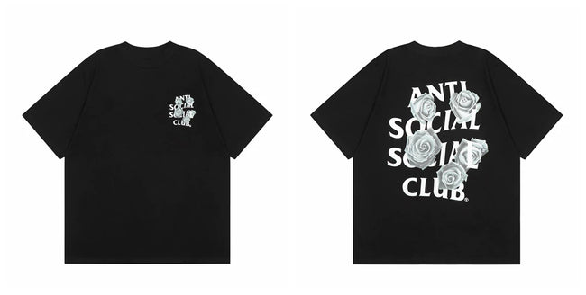 ASSC short sleeved American high street hip-hop fashion brand summer unisex loose cotton casual couple letter T-shirt (35) Hover Image