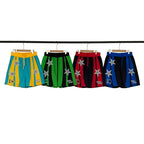 Broken Planet Star Graphic Vertical Stripe Basketball Shorts (4 Colors)